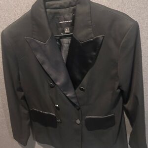 Banana Republic Women's Double-Breasted Black Blazer